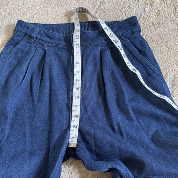 Wrap London wide leg soft jeans high rise tailored pleated ZU50 size 8 - Picture 9 of 13